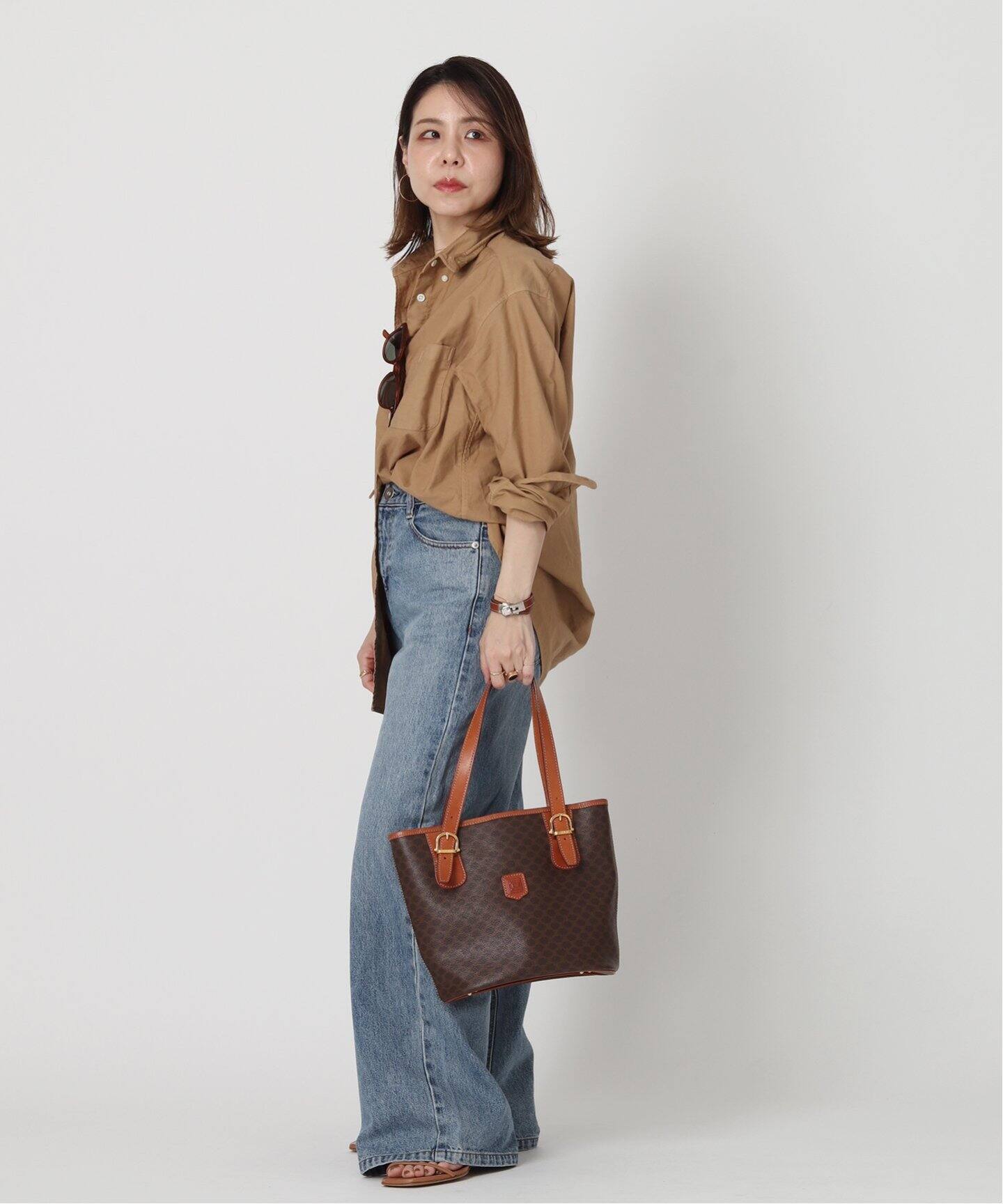 VINTAGE CELINE/セリーヌ】マカダム トートバッグ（トートバッグ 