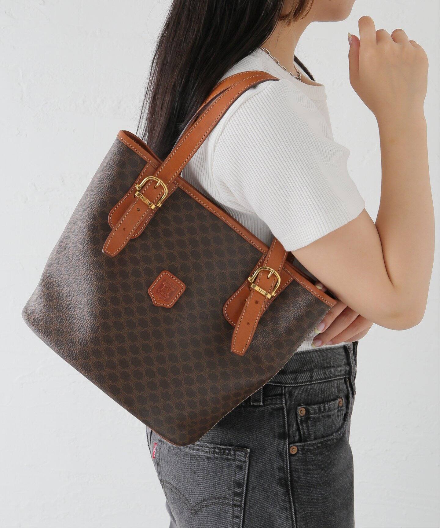 VINTAGE CELINE/セリーヌ】マカダム トートバッグ（トートバッグ  