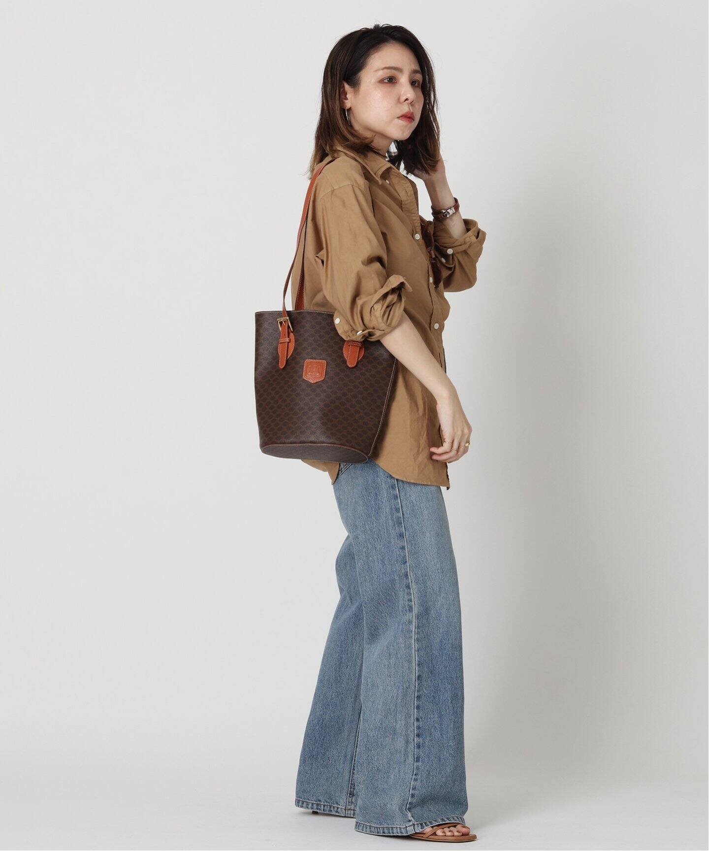 VINTAGE CELINE/セリーヌ】マカダム トートバッグ（トートバッグ 