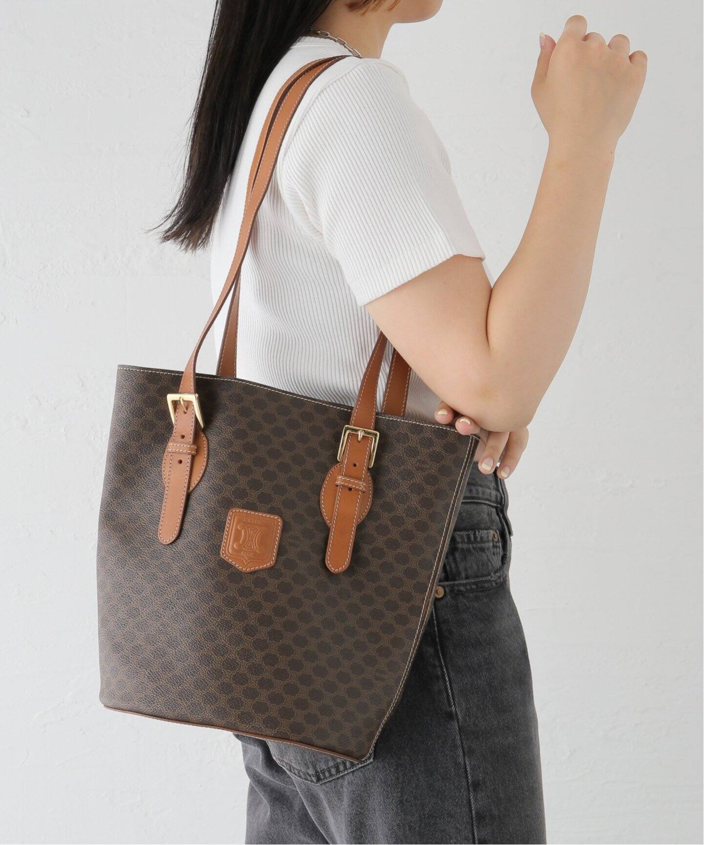 VINTAGE CELINE/セリーヌ】マカダム トートバッグ（トートバッグ  