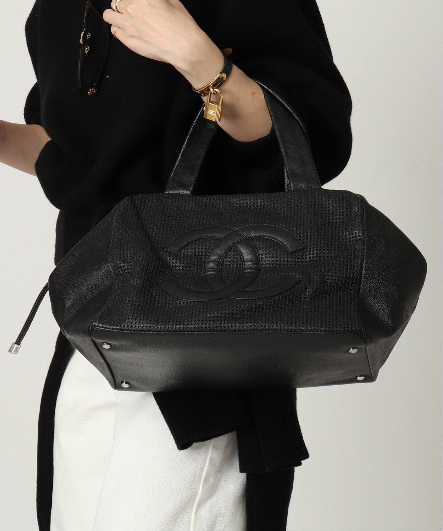 VINTAGE CHANEL/シャネル】メッシュ ボストンバッグ（ボストンバッグ 