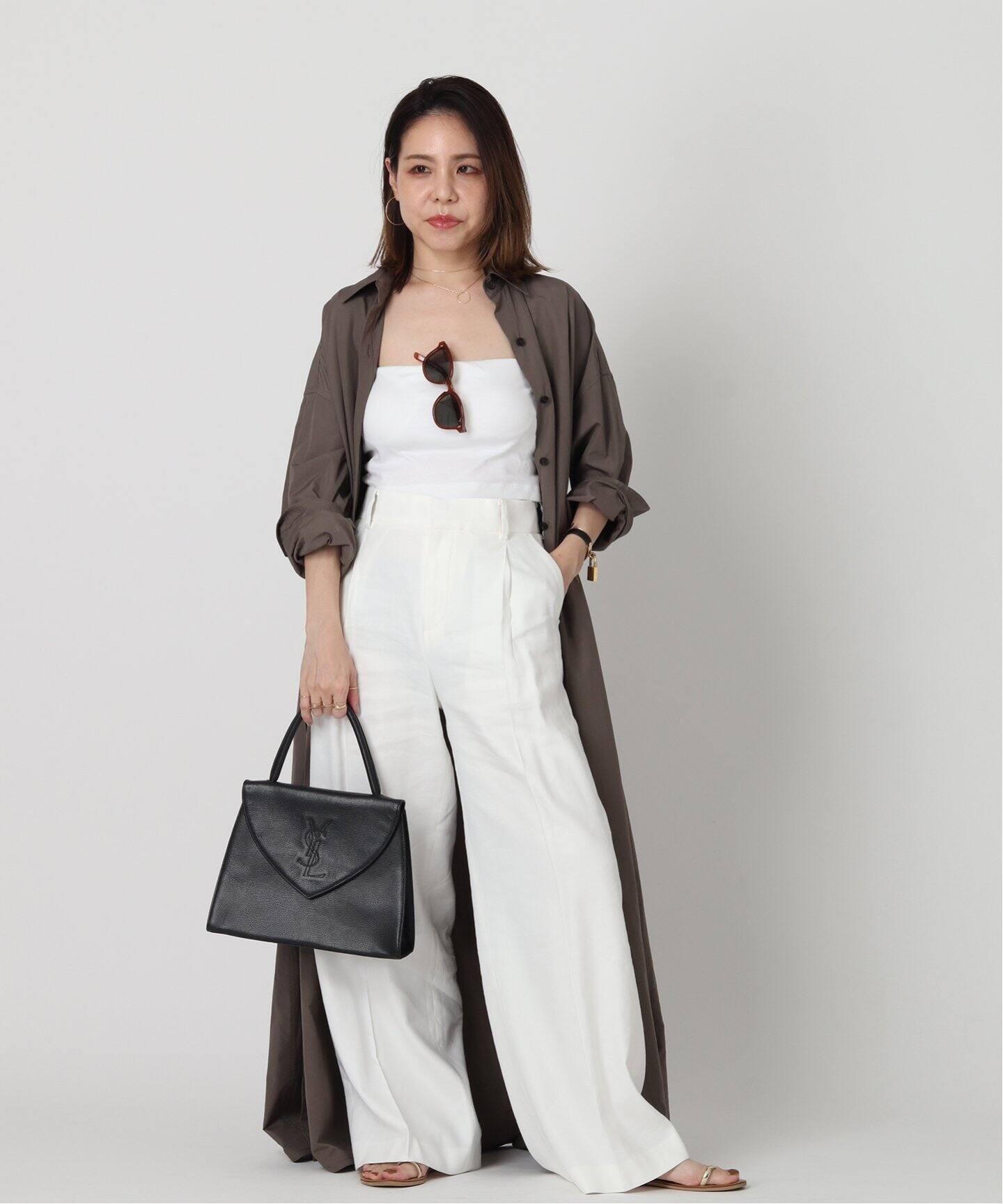 VINTAGE YSL/イヴ サンローラン】ハンドバッグ（ハンドバッグ 
