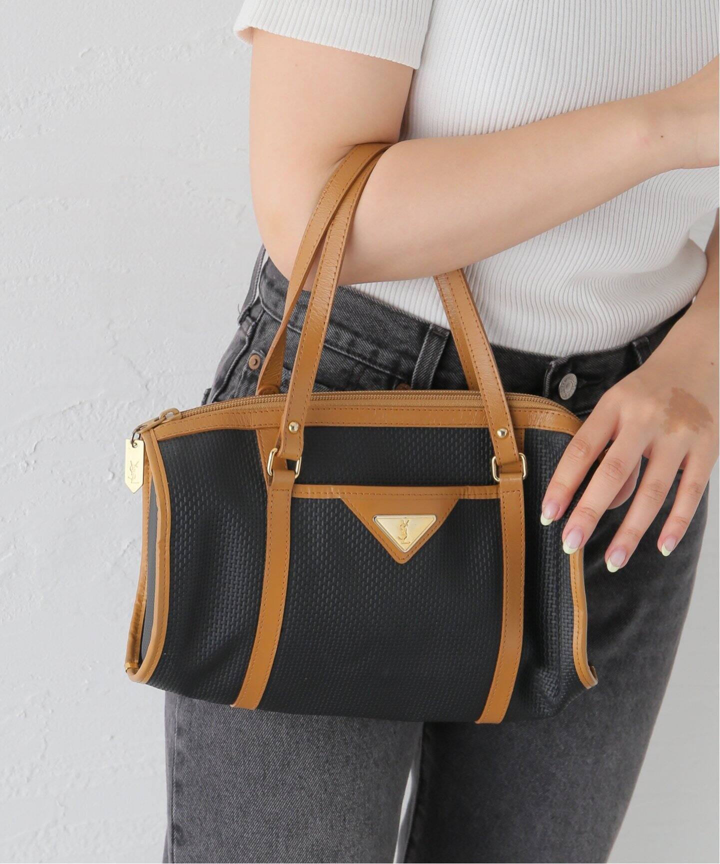 VINTAGE YSL/イヴ サンローラン】ボストンバッグ（ボストンバッグ  