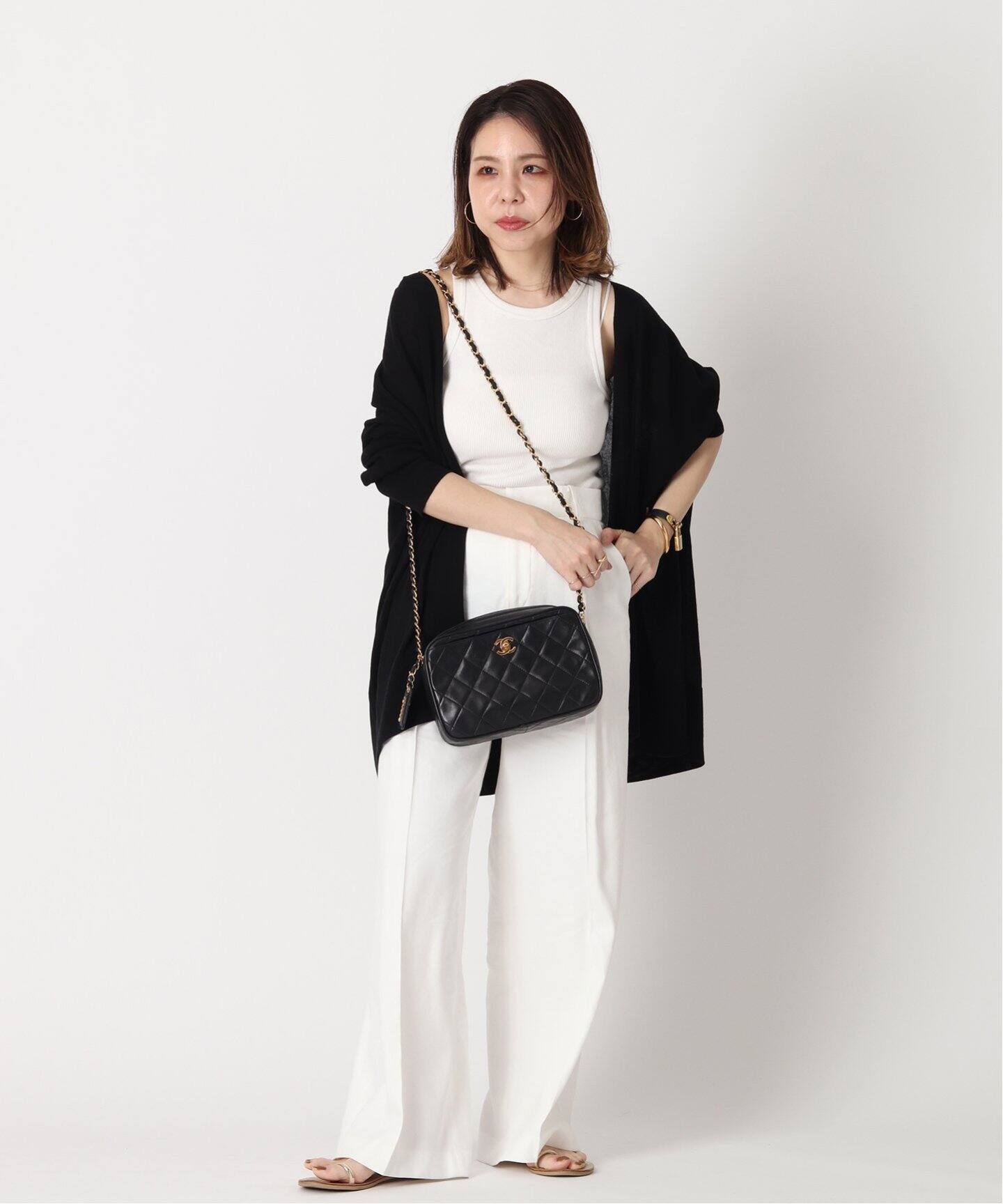 VINTAGE CHANEL/シャネル】マトラッセ チェーンショルダーバッグ 22  