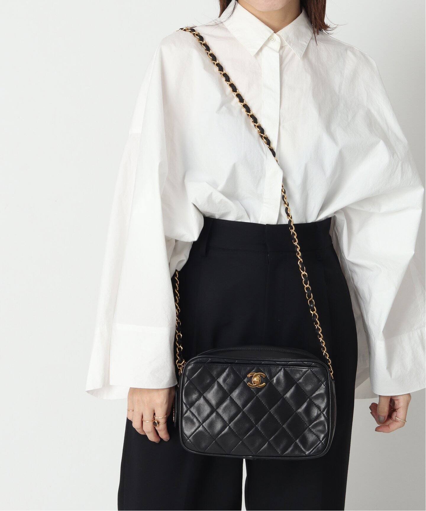 VINTAGE CHANEL/シャネル】マトラッセ チェーンショルダーバッグ 22  