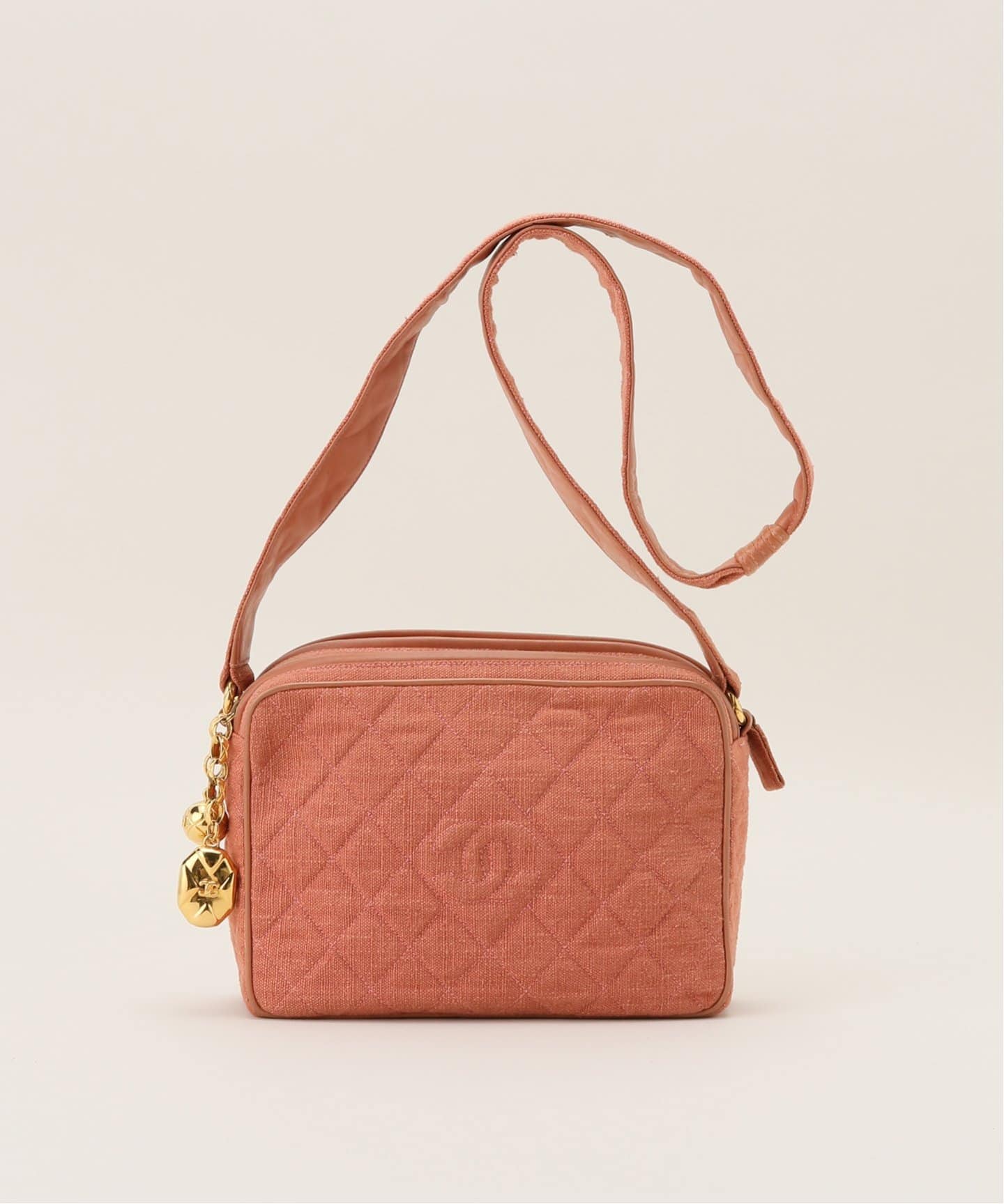 VINTAGE CHANEL/シャネル】Matelasse リネンショルダーバッグ 23