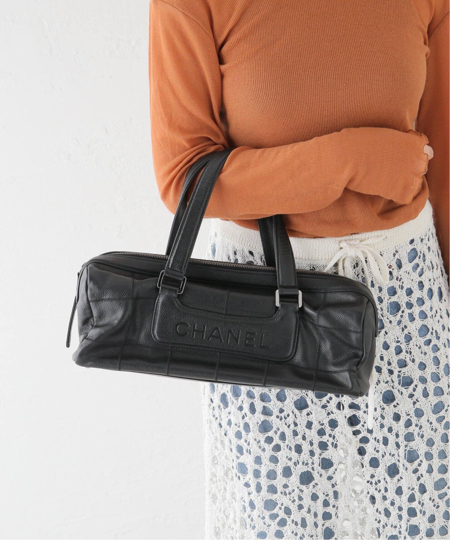 VINTAGE CHANEL/シャネル】チョコバー ボストンバッグ（ボストンバッグ 