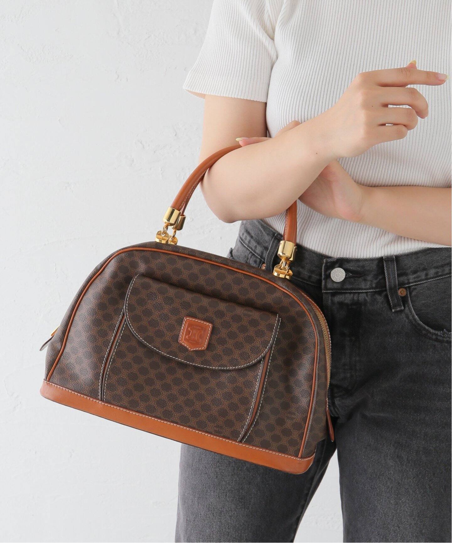 VINTAGE CELINE/セリーヌ】マカダム ボストンバッグ（ボストンバッグ  