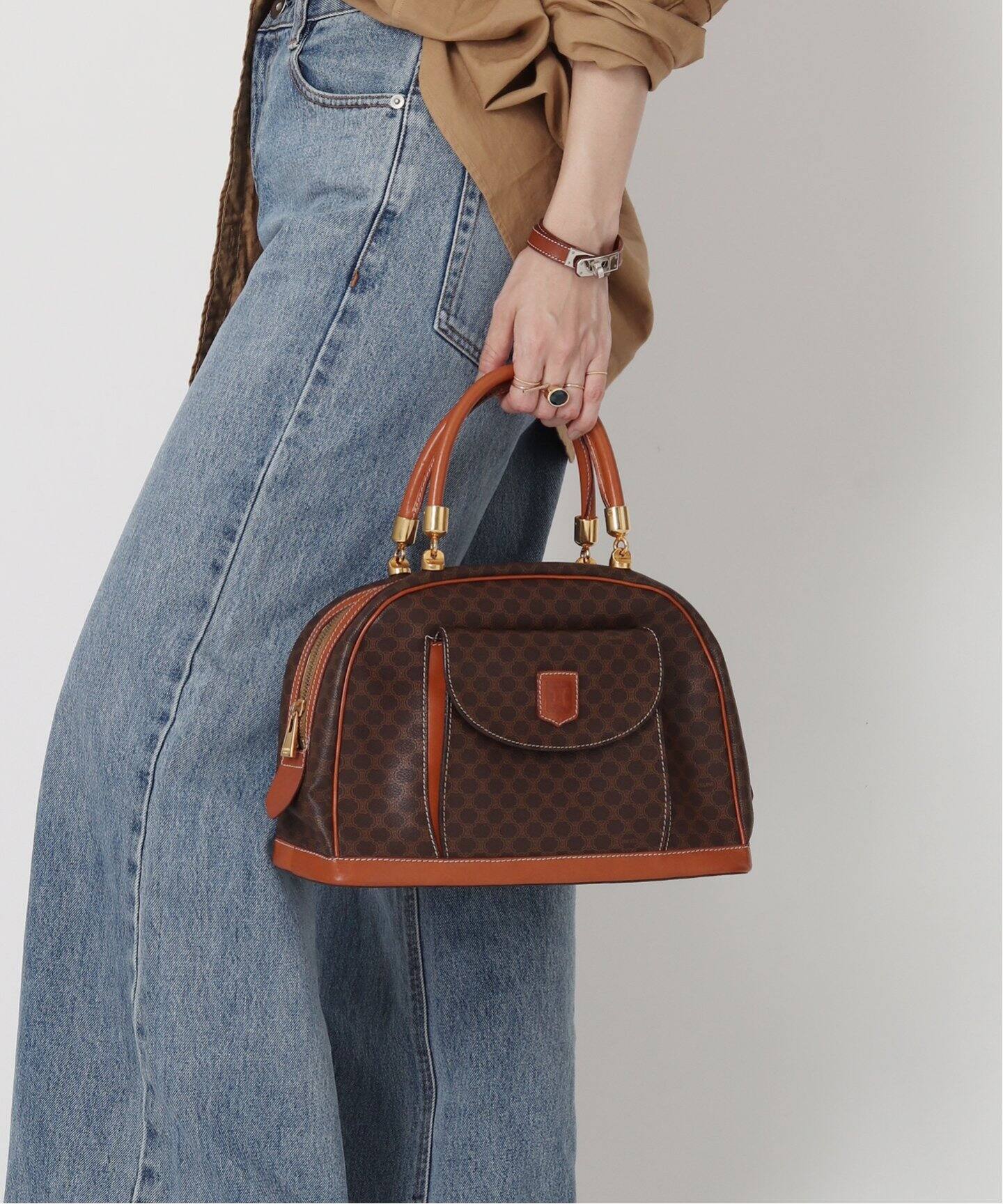 VINTAGE CELINE/セリーヌ】マカダム ボストンバッグ（ボストンバッグ 