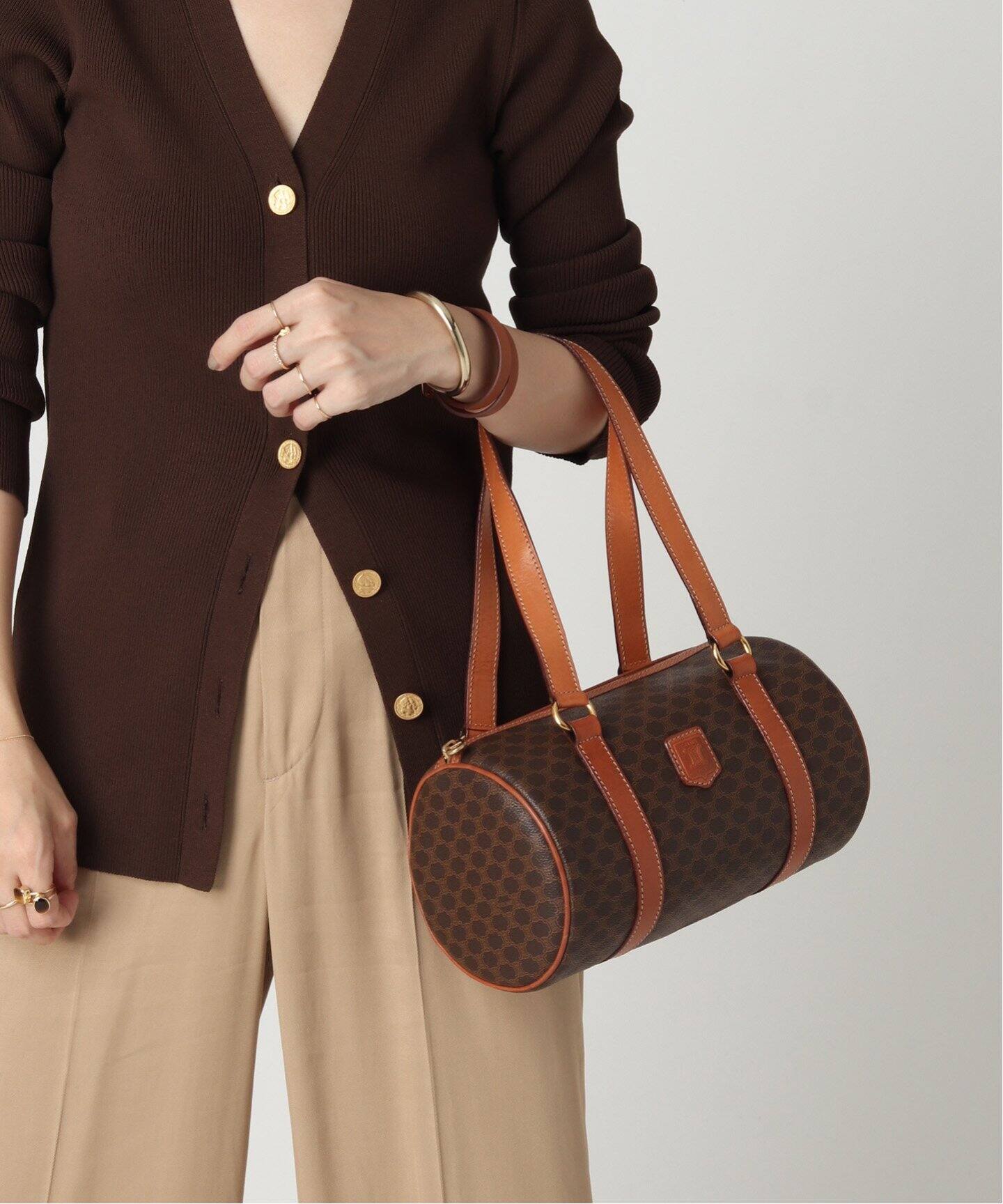 VINTAGE CELINE/セリーヌ】マカダム ボストンバッグ（ボストンバッグ  