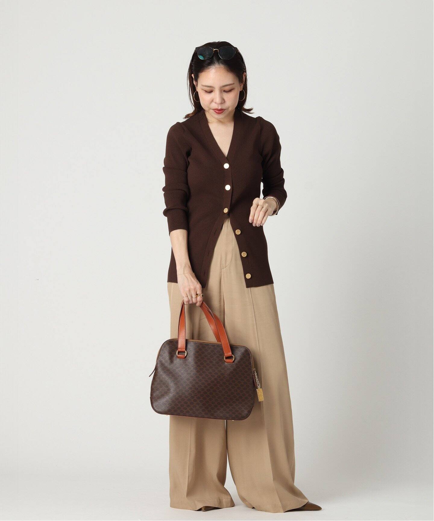 VINTAGE CELINE/セリーヌ】マカダム ボストンバッグ（ボストンバッグ 