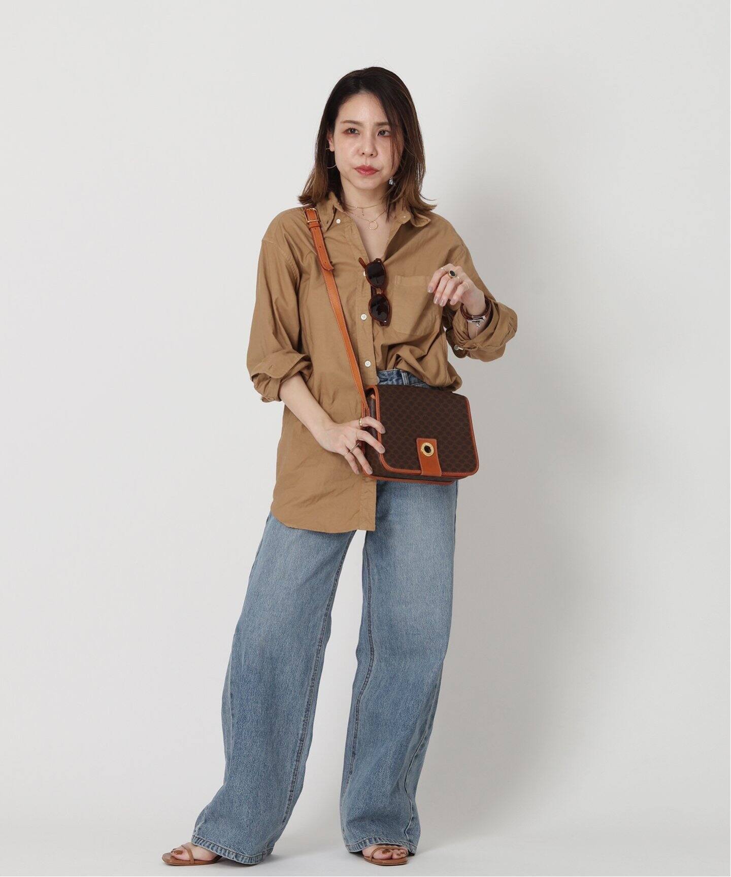 VINTAGE CELINE/セリーヌ】マカダム ショルダーバッグ（ショルダー 