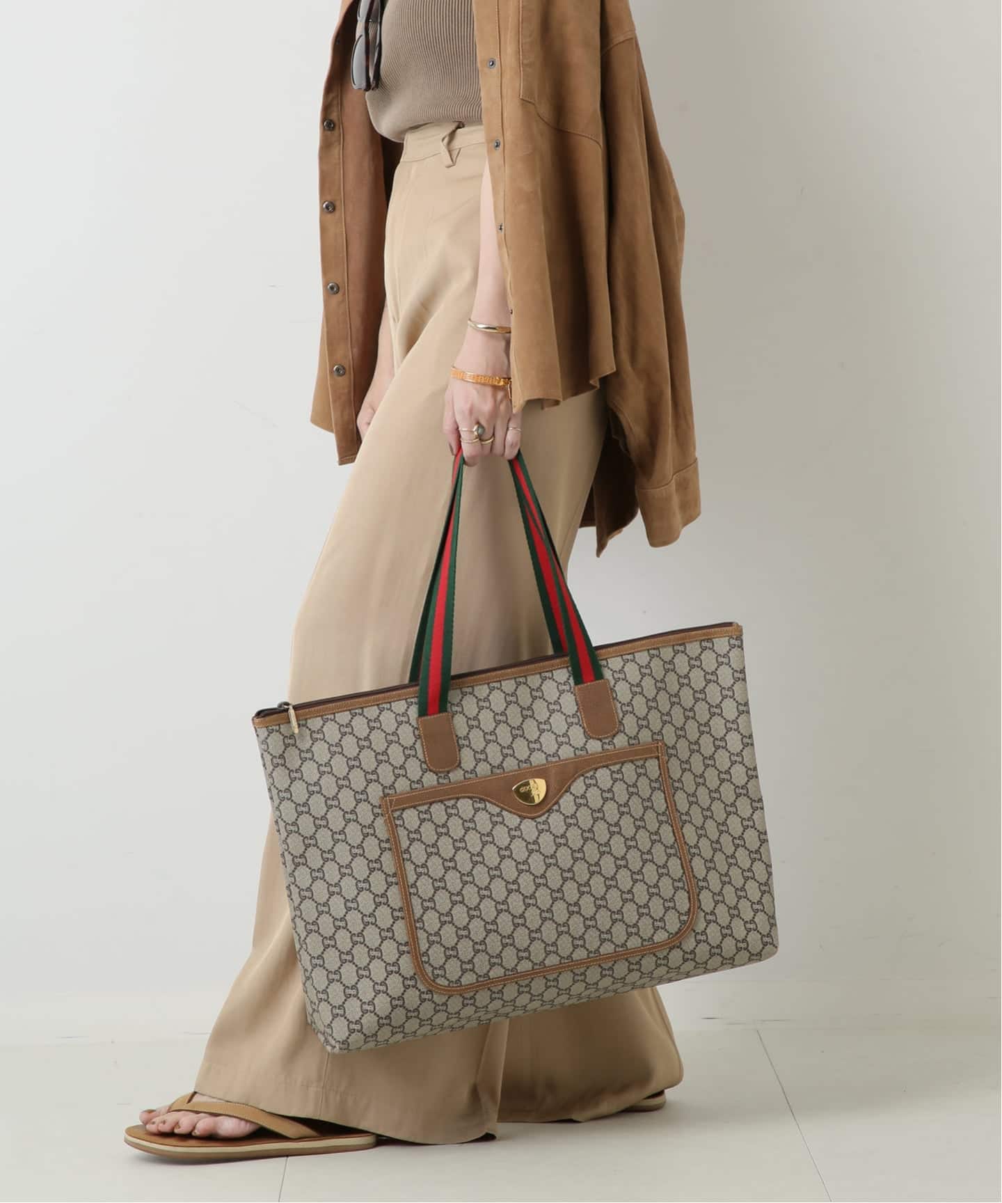 VINTAGE GUCCI Plus/グッチ プラス】トートバッグ45 gg（トートバッグ