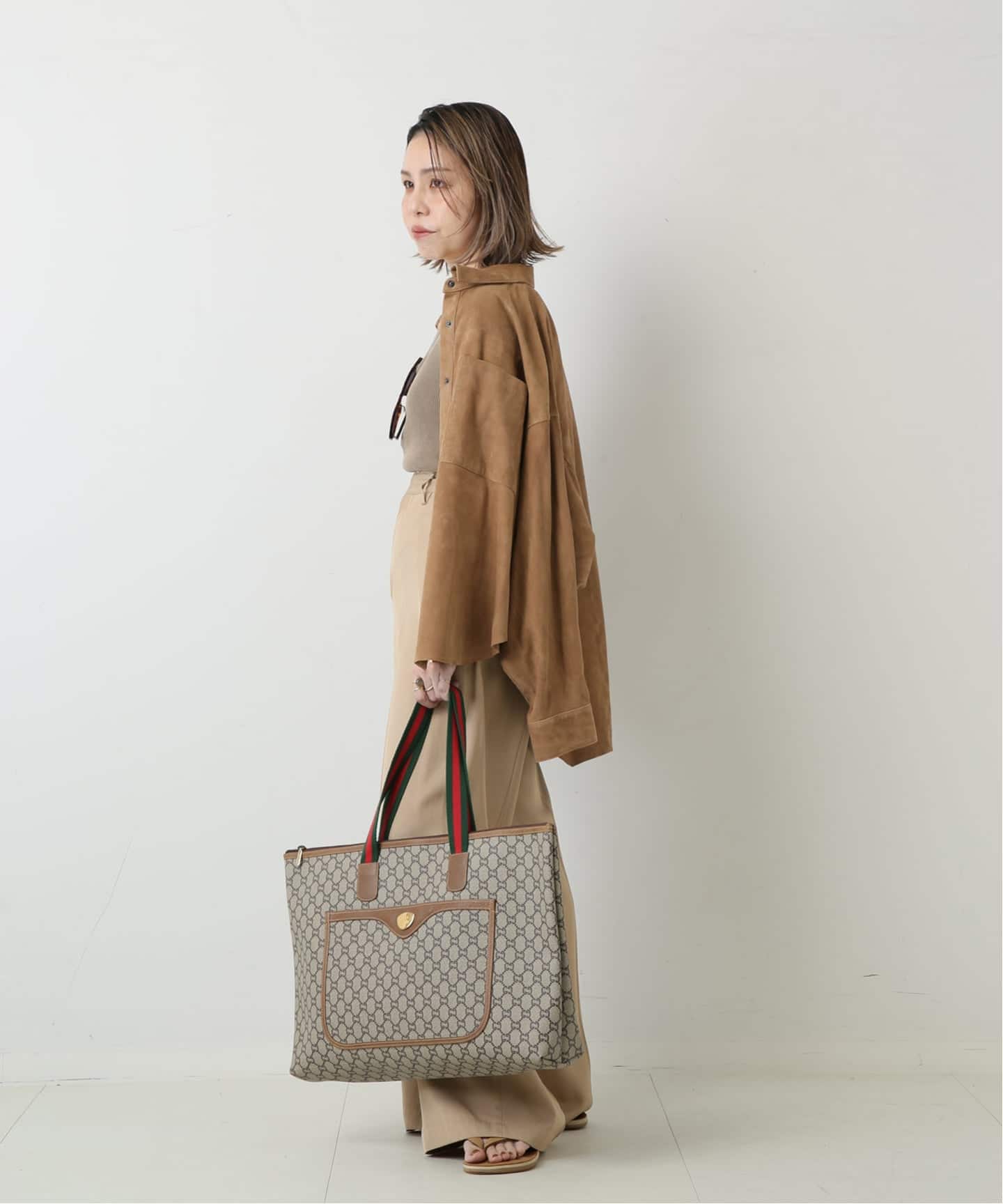 VINTAGE GUCCI Plus/グッチ プラス】トートバッグ45 gg（トートバッグ
