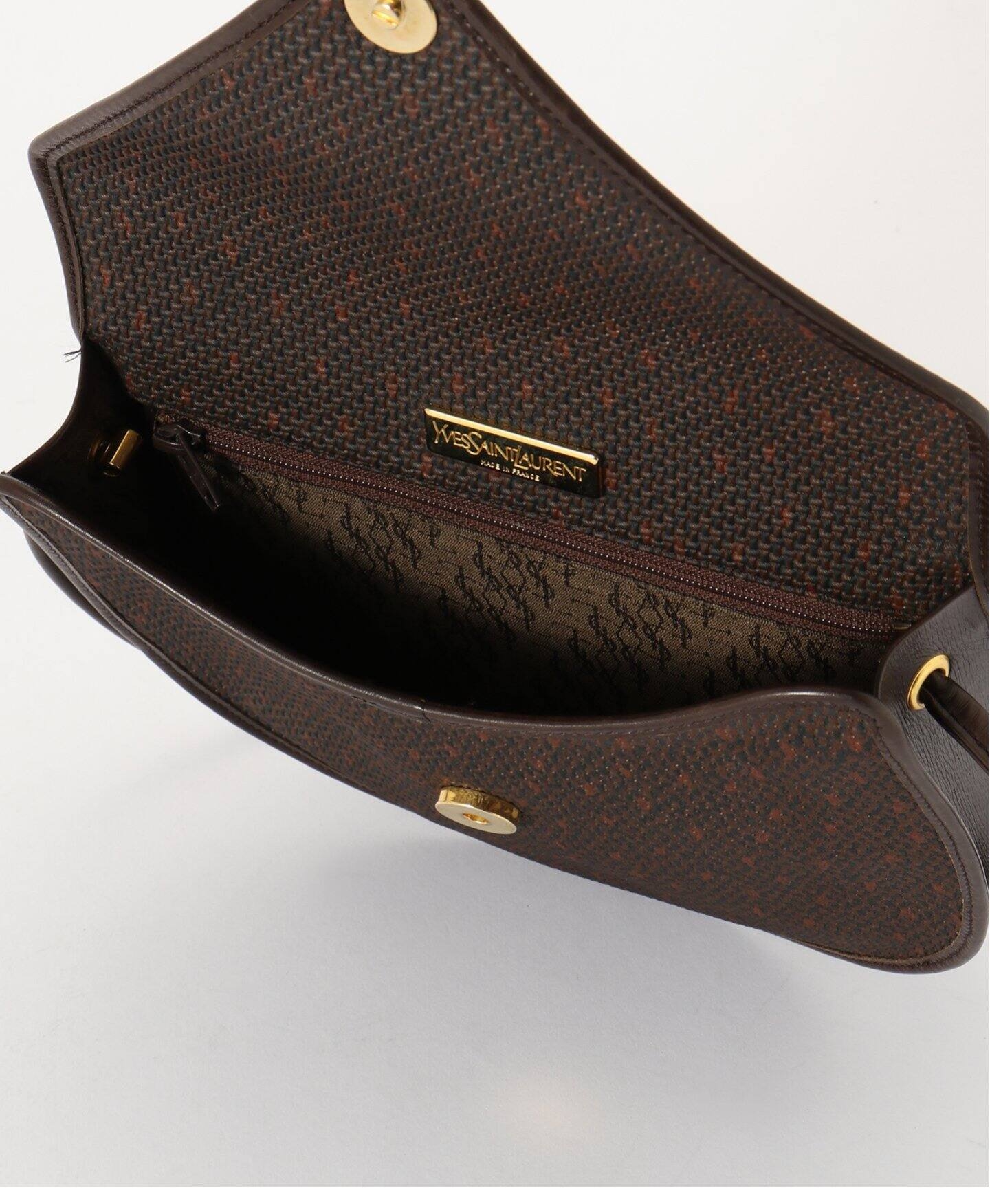Yves Saint Laurent ヴィンテージ ショルダーバッグ ブラウン Yves Saint Laurent イヴ・サンローラン ショルダーバッグ