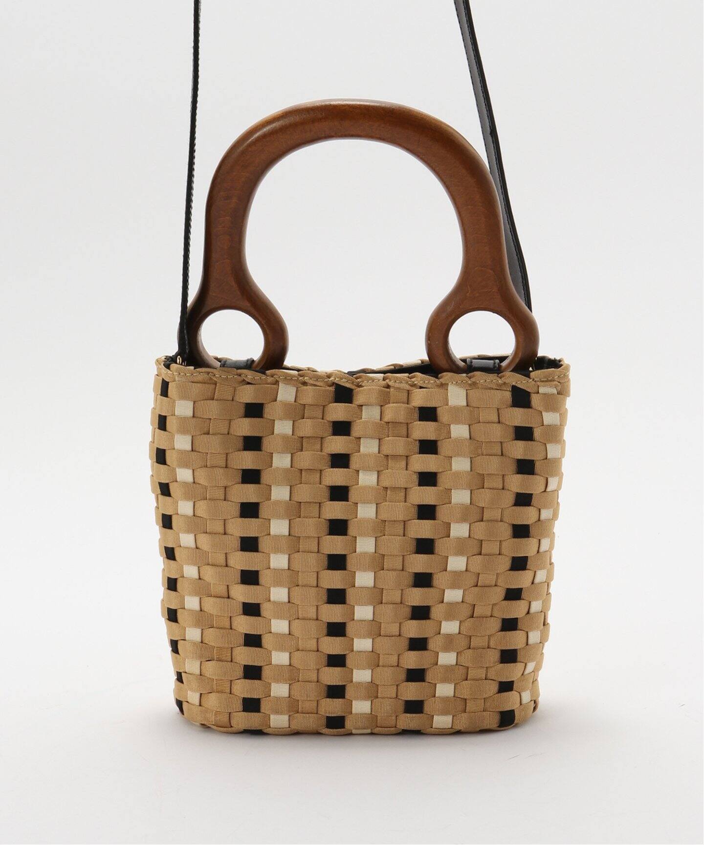 VINTAGE FERRAGAMO/フェラガモ】ウッドハンドル 2wayバッグ  