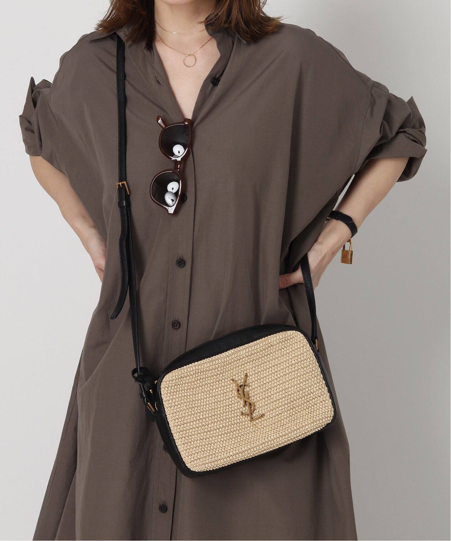 VINTAGE YSL/イヴ サンローラン】Lou mini bag（ショルダーバッグ 