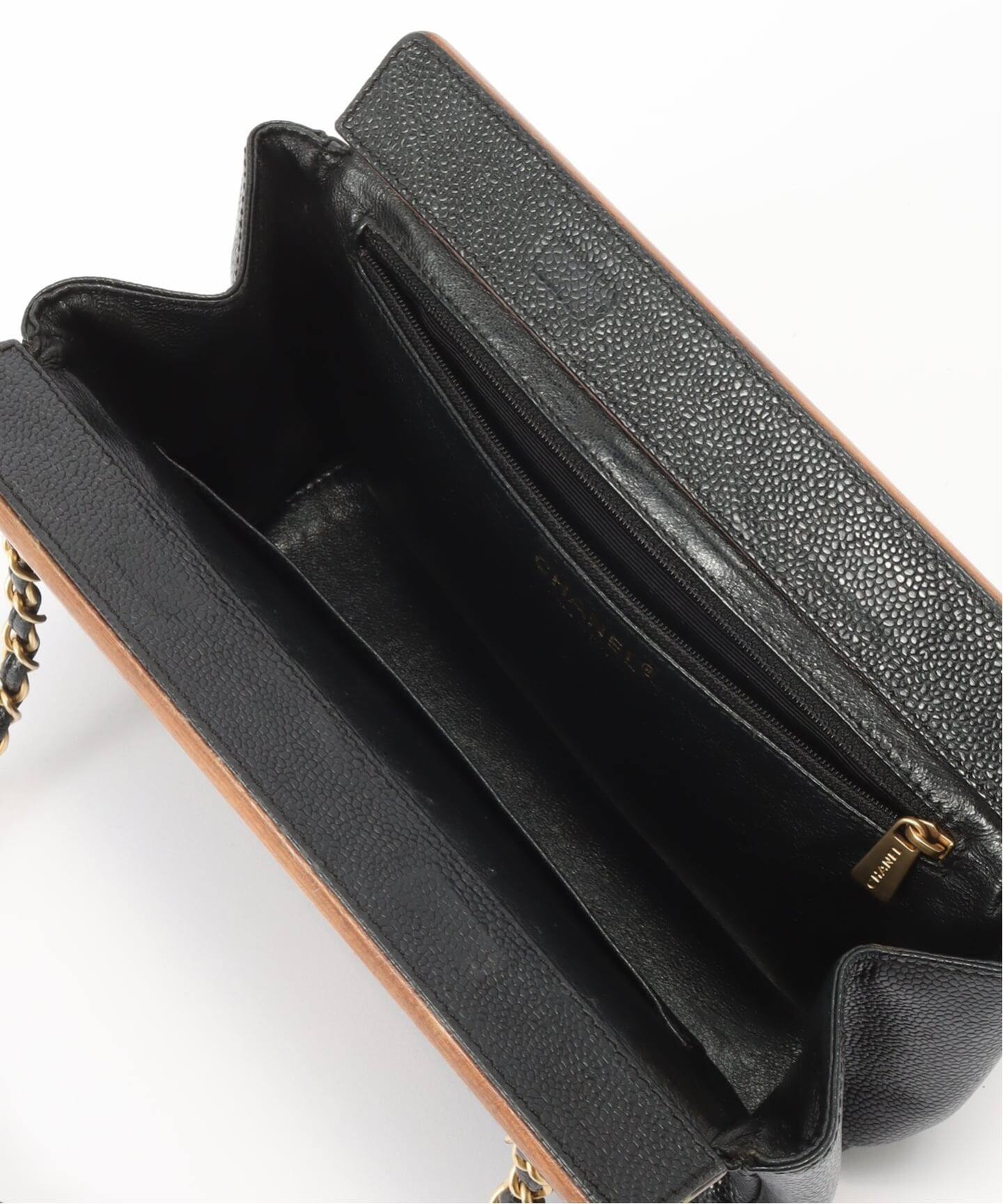 VINTAGE CHANEL/シャネル】Matelasse チェーンショルダーバッグ wood