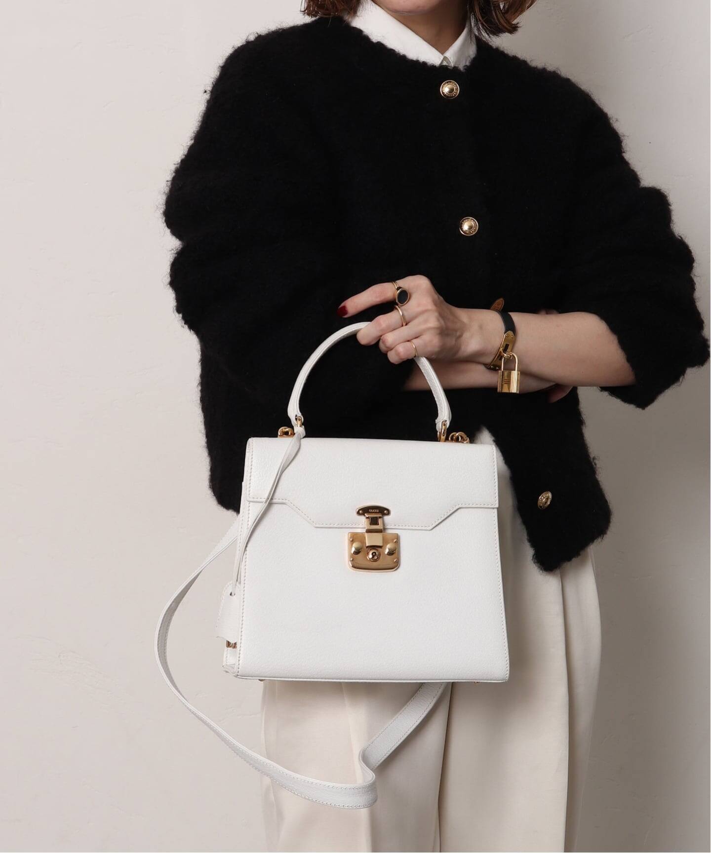 VINTAGE GUCCI/グッチ】Lady lock ハンドバッグ 24 2way（ハンドバッグ