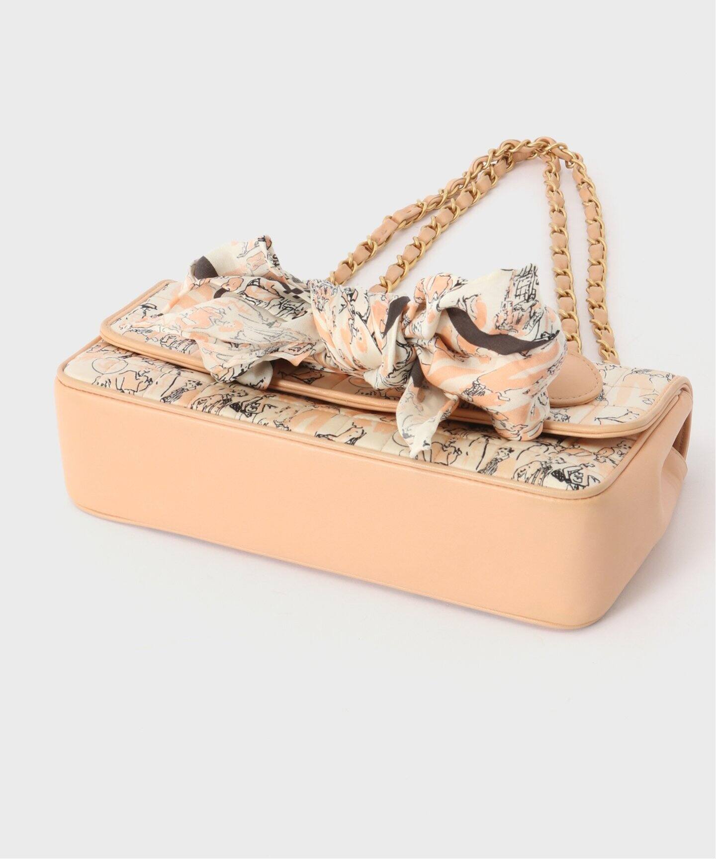 VINTAGE CHANEL/シャネル】Choco bar スカーフショルダーバッグ silk