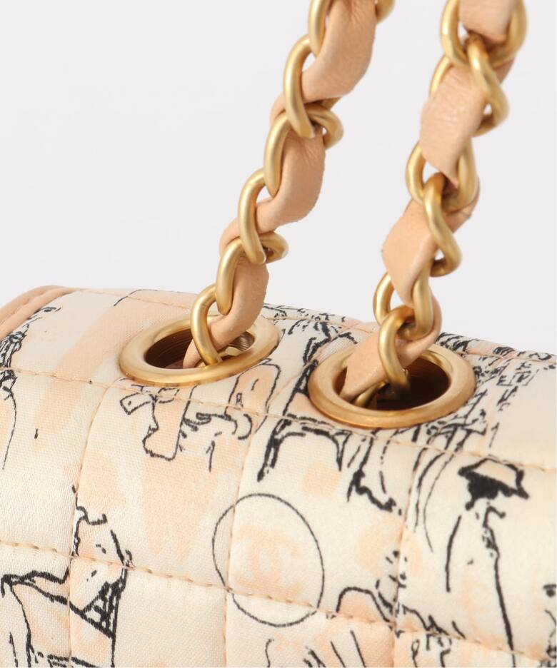 VINTAGE CHANEL/シャネル】Choco bar スカーフショルダーバッグ silk 