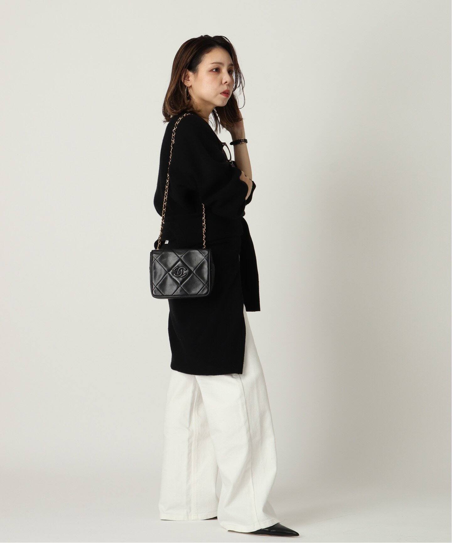 VINTAGE CHANEL/シャネル】マトラッセ チェーンショルダーバッグ 22  