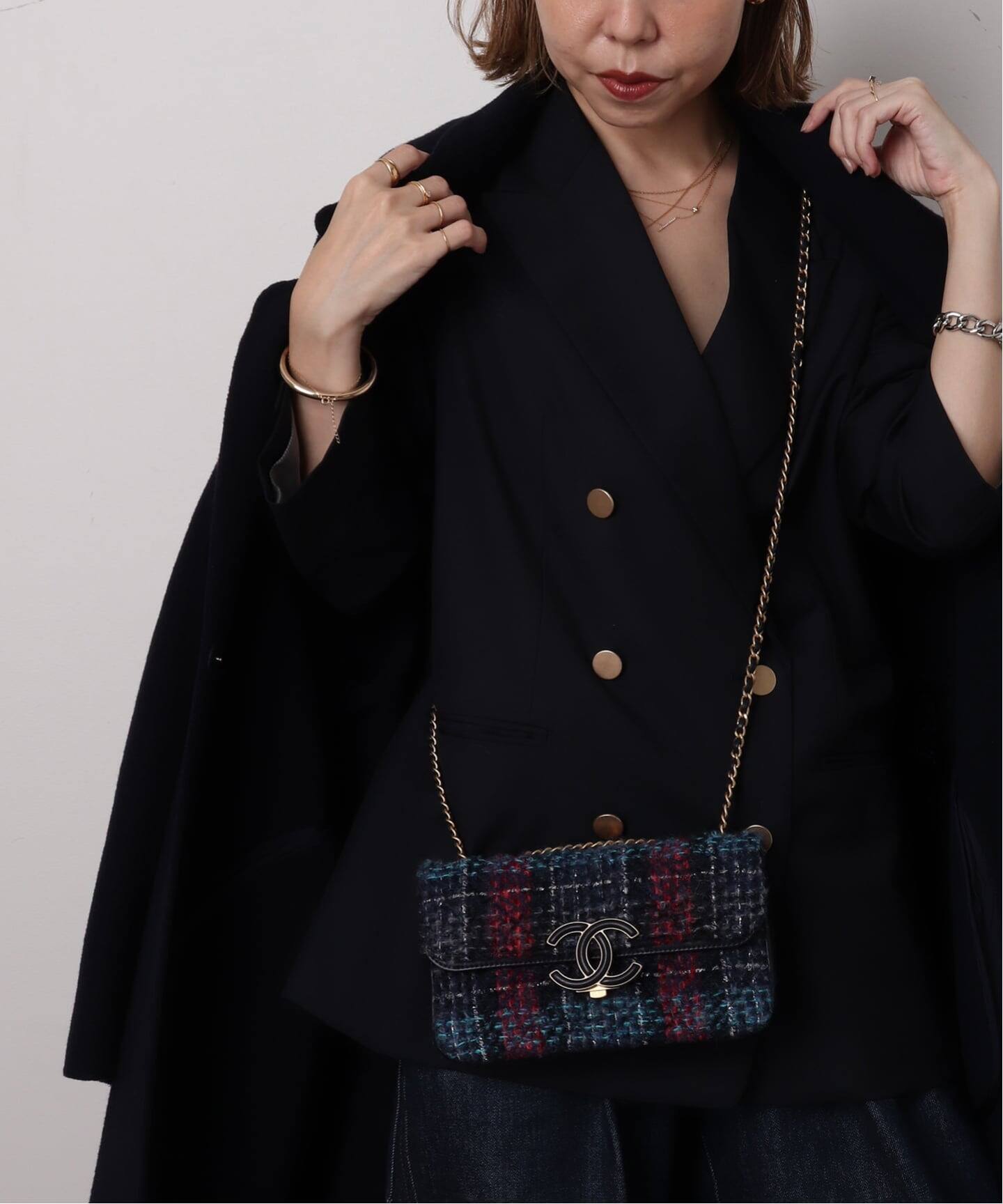 CHANEL/シャネル】 Matelase チェーンショルダーバッグ 22 tweed