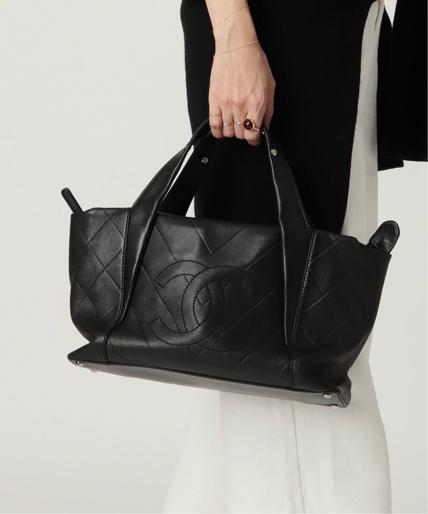 VINTAGE CHANEL/シャネル】Vステッチ トートバッグ（トートバッグ 