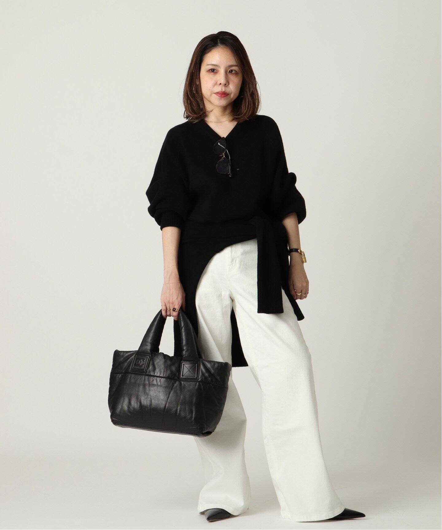 VINTAGE CHANEL/シャネル】Coco cocoon レザートートバッグ（トート 