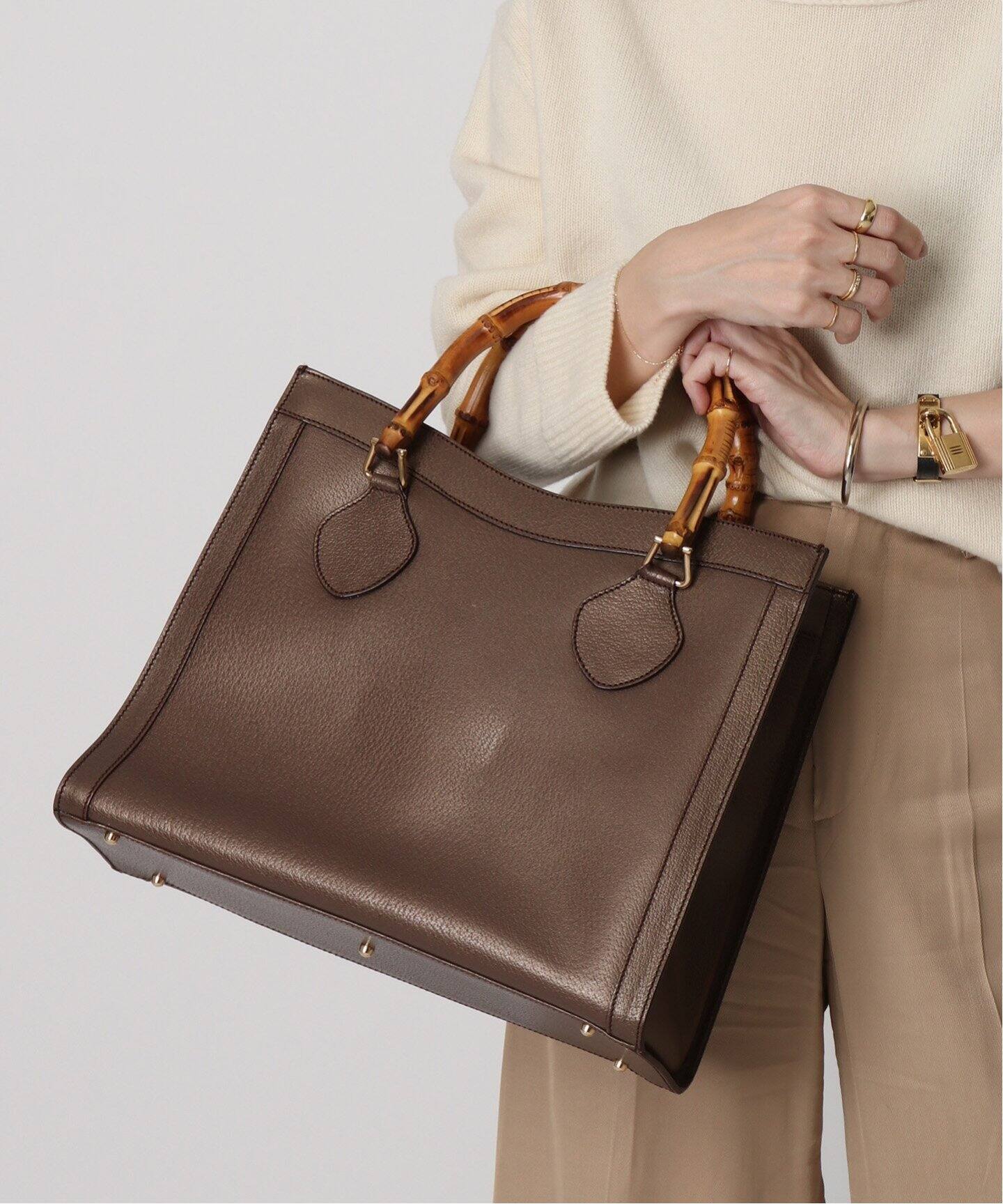 VINTAGE GUCCI/グッチ】Bamboo トートバッグ（トートバッグ  