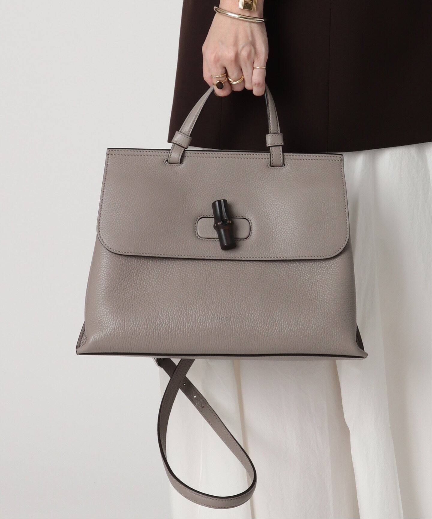 VINTAGE GUCCI/グッチ】Bamboo daily 33 2way（ハンドバッグ 
