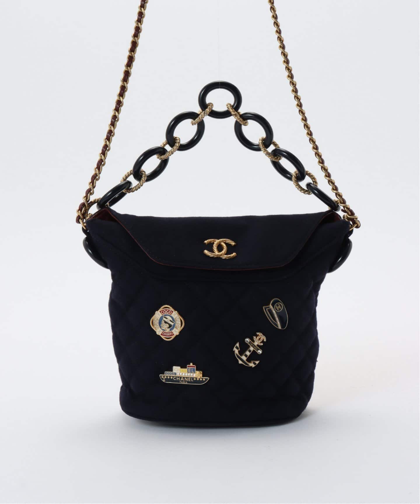 【VINTAGE】シャネル 2WAYショルダーバッグ VINTAGE CHANEL/シャネル】ウールジャージー 2wayバッグ