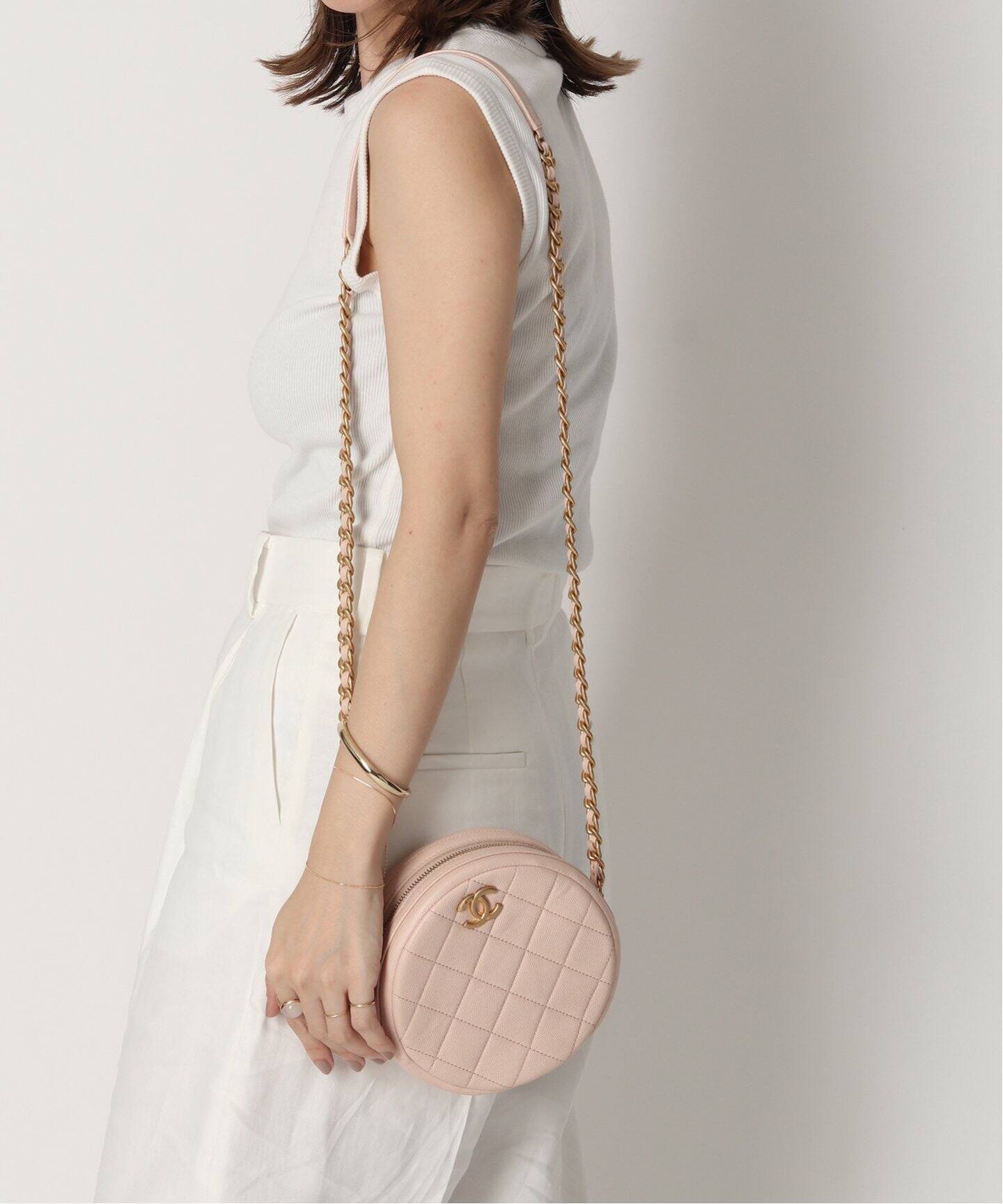 CHANEL/シャネル】マトラッセ ラウンドショルダーバッグ（ショルダー 