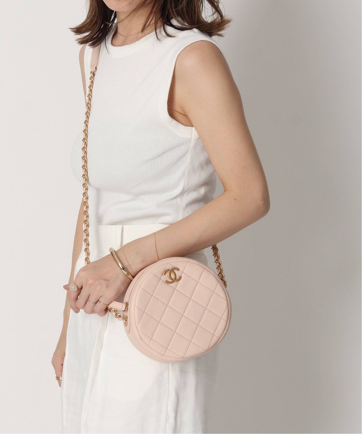 CHANEL/シャネル】マトラッセ ラウンドショルダーバッグ（ショルダー  