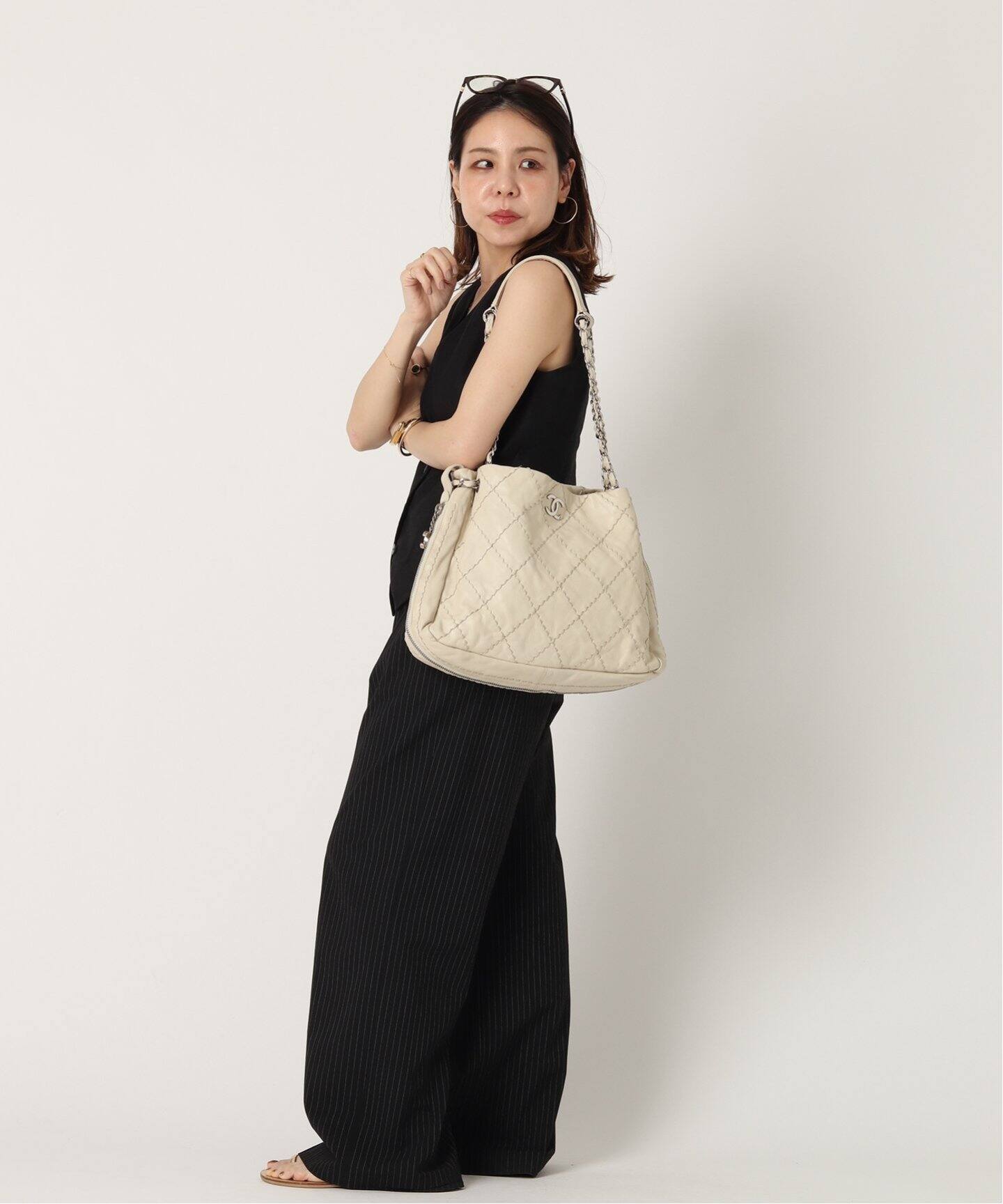 VINTAGE CHANEL/シャネル】ワイルドステッチ セミショルダーバッグ 