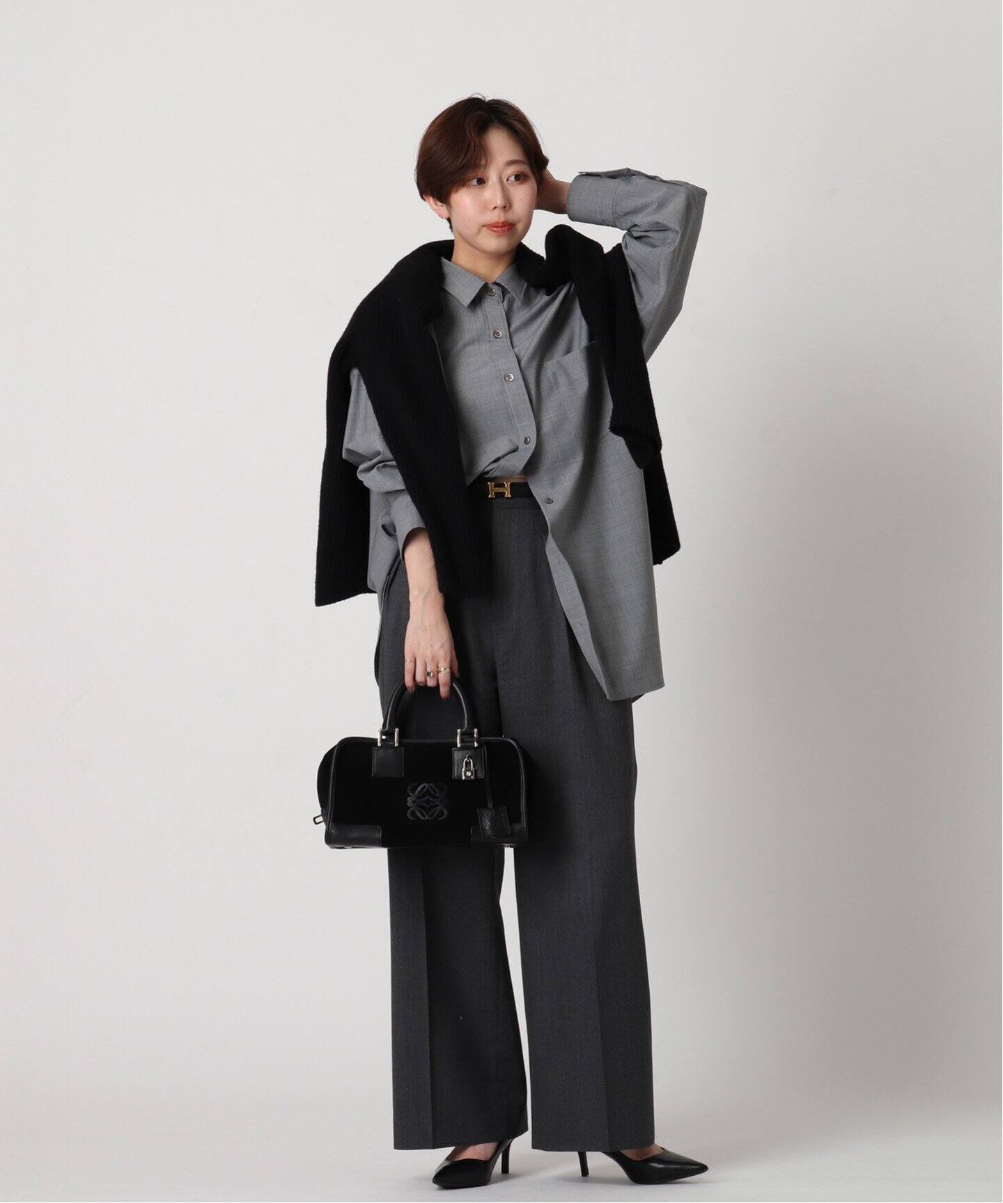 LOEWE 美品 黒スエードフード付きブルゾン （希少 LOEWE 子山羊 