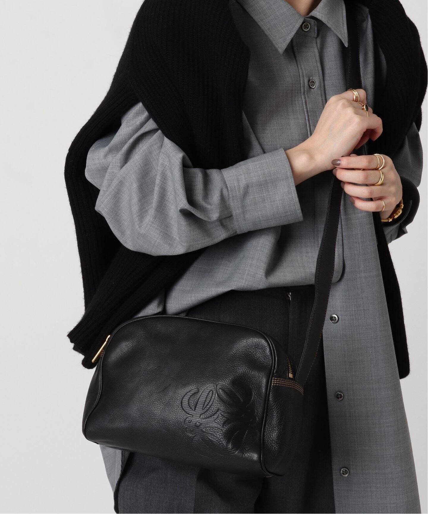 VINTAGE LOEWE/ロエベ】アナグラム ショルダーバッグ（ショルダー 