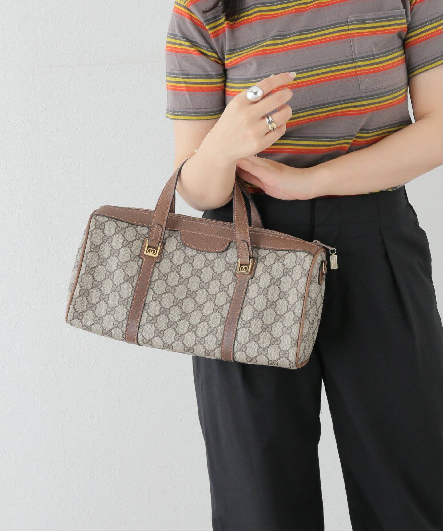 VINTAGE GUCCI/グッチ】GG ボストンバッグ 34（ボストンバッグ  