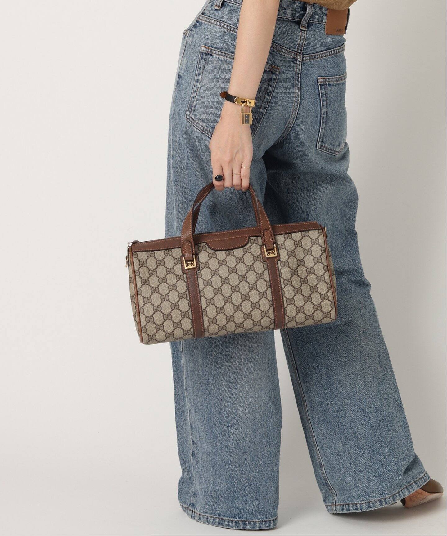 VINTAGE GUCCI/グッチ】GG ボストンバッグ 34（ボストンバッグ  