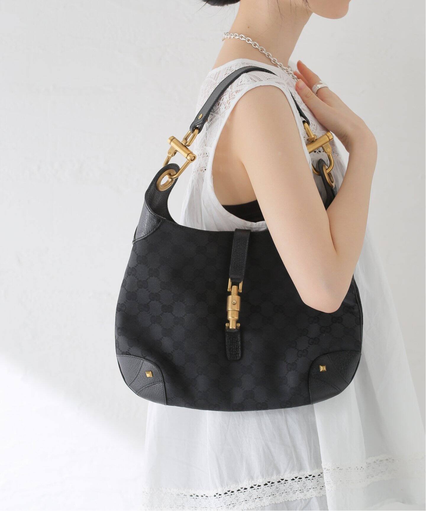 VINTAGE GUCCI/グッチ】New jacky セミショルダーバッグ（ショルダー 