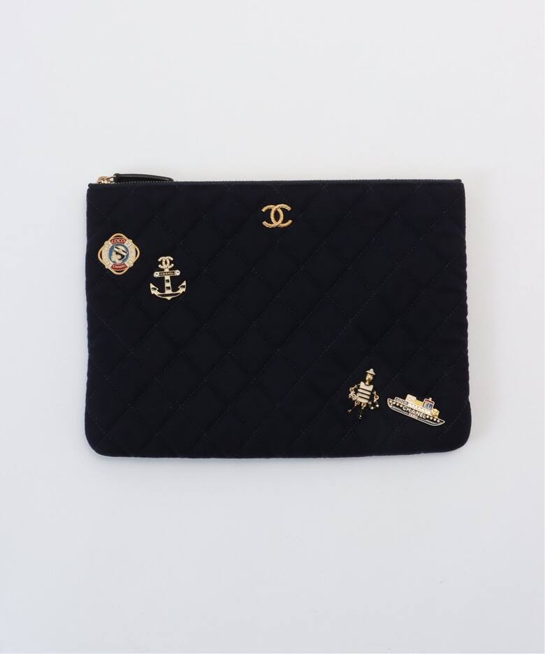 VINTAGE CHANEL/シャネル】ウールジャージー クラッチバッグ（クラッチ 