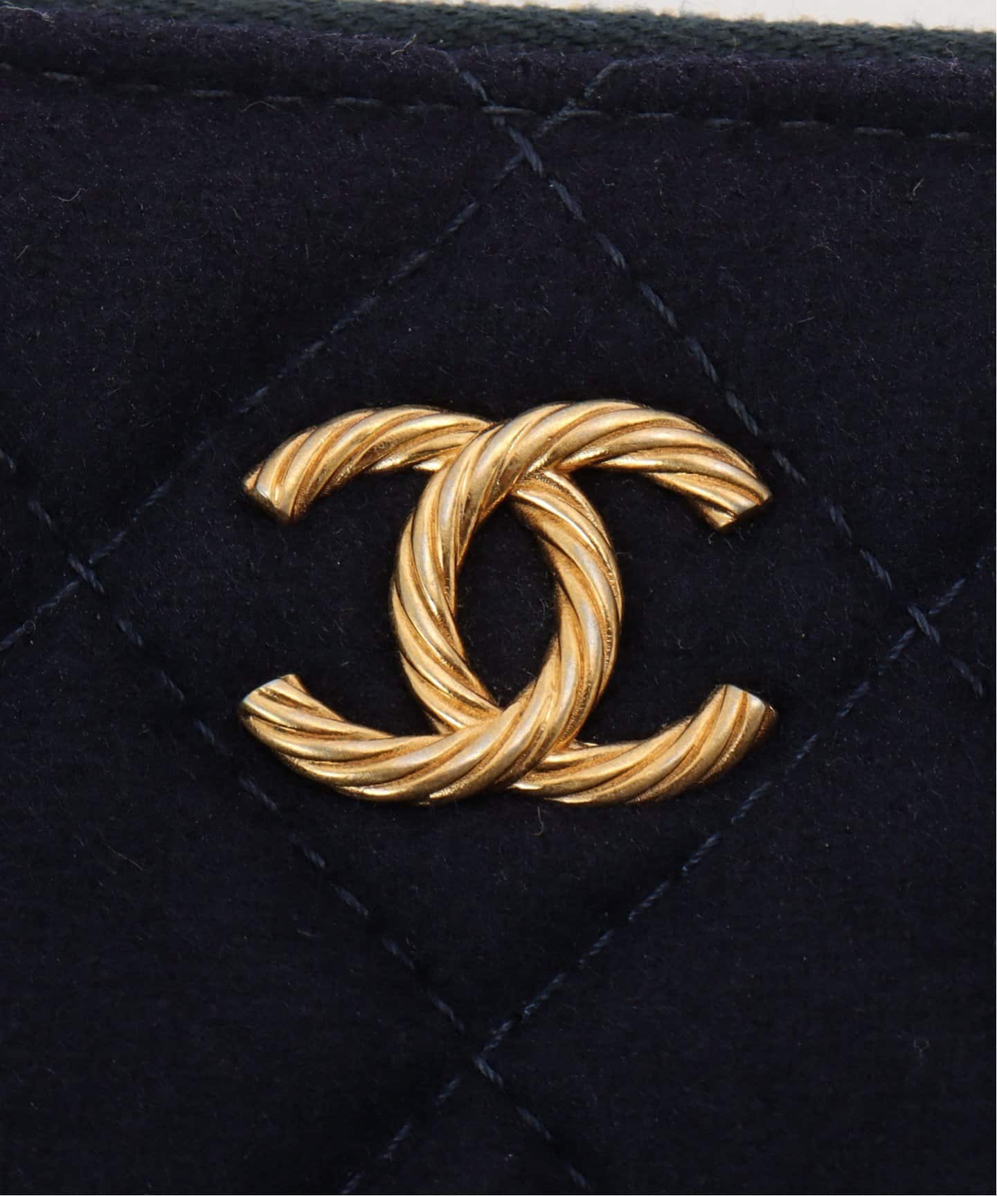 VINTAGE CHANEL/シャネル】ウールジャージー クラッチバッグ