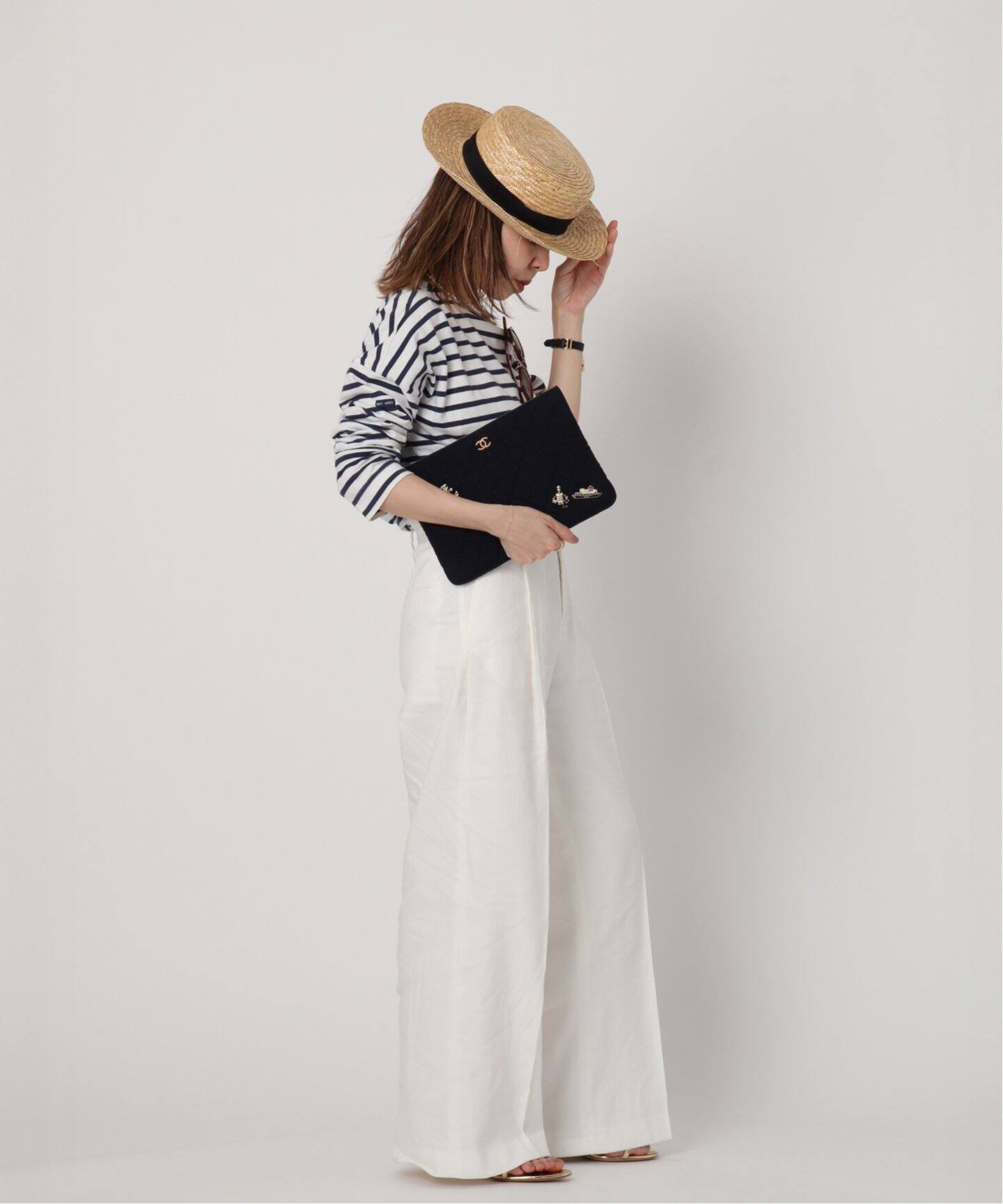 vintage CHANEL クラッチバッグ VINTAGE CHANEL/シャネル】ウールジャージー クラッチバッグ