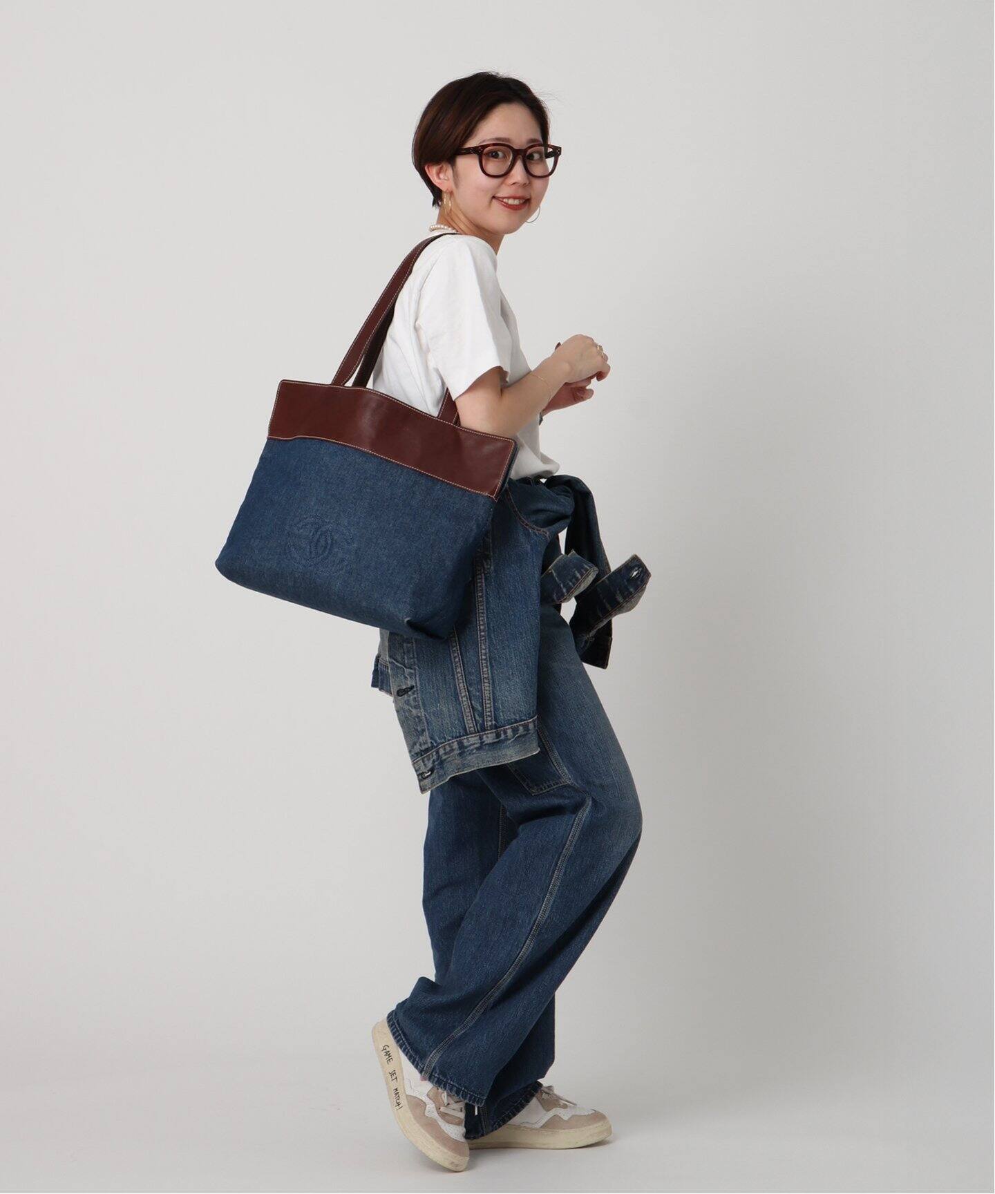 VINTAGE CHANEL/シャネル】デニム トートバッグ（トートバッグ  