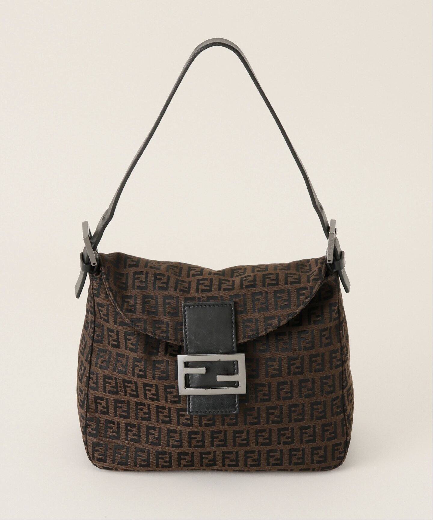極美品】FENDI トートバッグ デニム レザー ズッカ ズッキーノ 弱々 