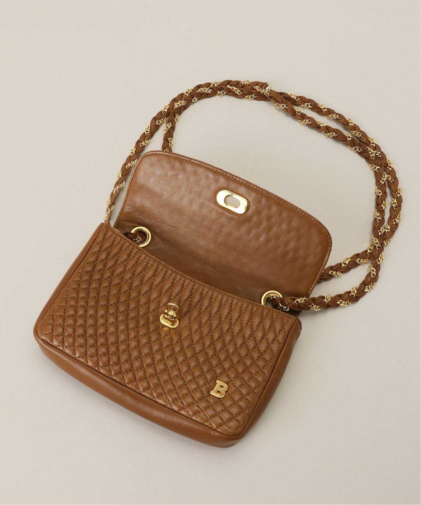 VINTAGE BALLY/バリー】チェーンショルダーバッグ（ショルダーバッグ 
