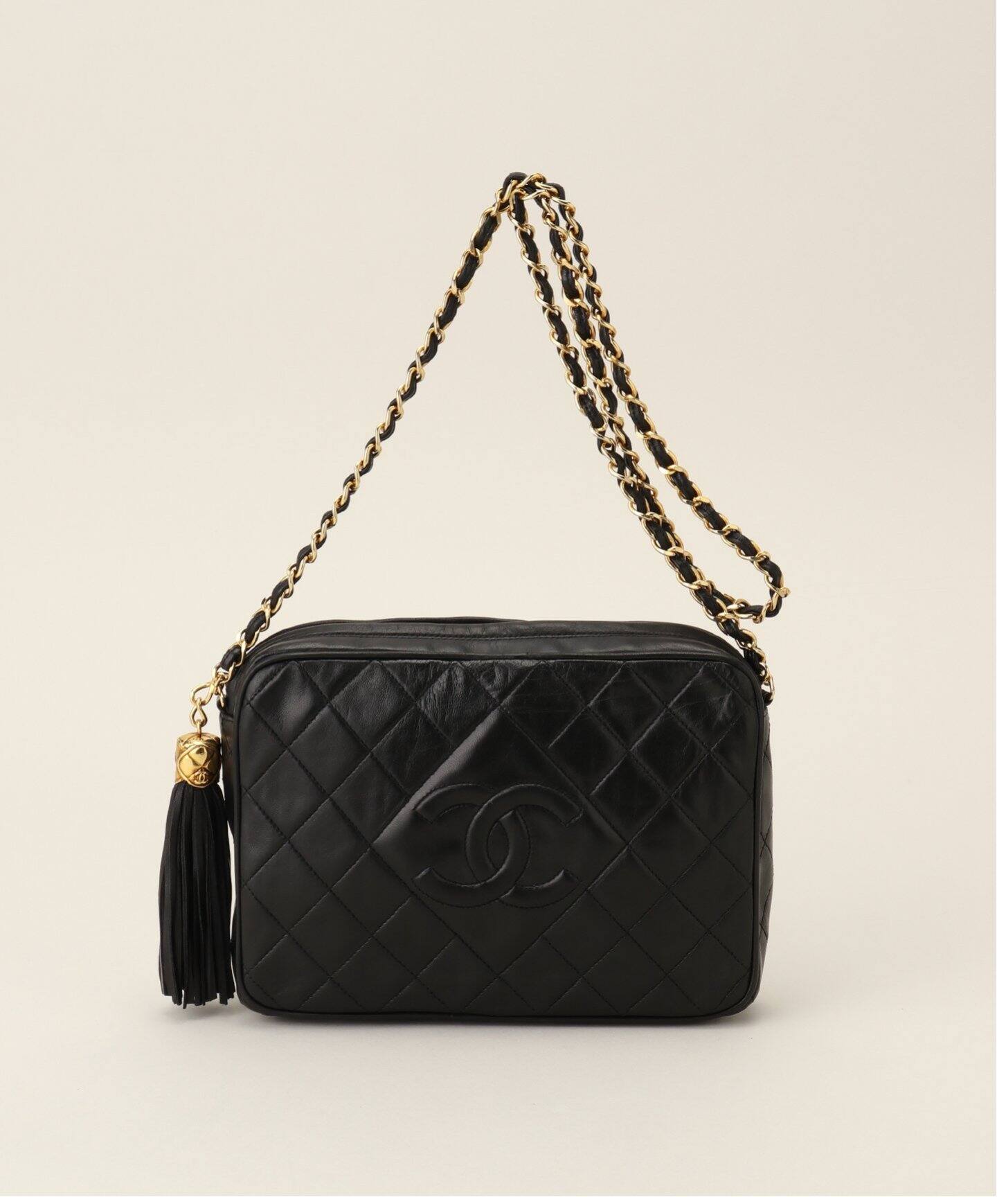 VINTAGE CHANEL/シャネル】マトラッセ タッセルショルダーバッグ 23 