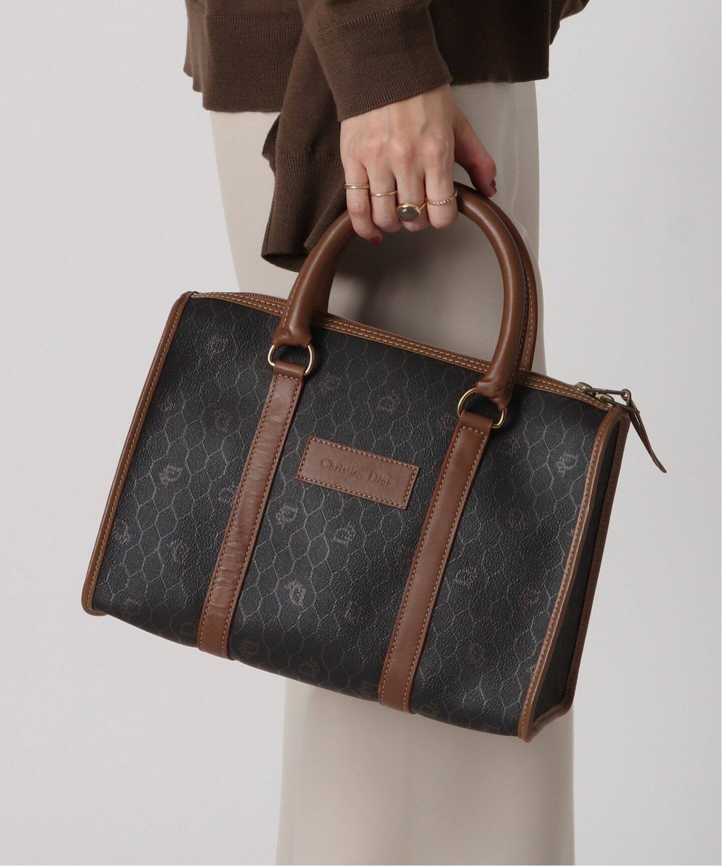 VINTAGE DIOR/ディオール 】boston honeycomb（ボストンバッグ  