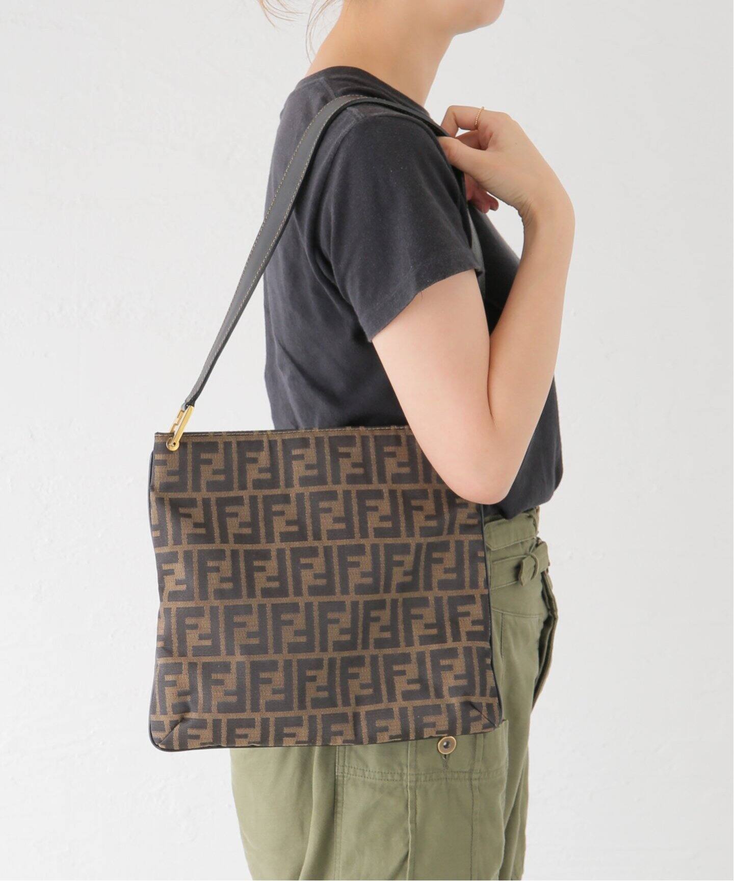 VINTAGE FENDI/フェンディ】Zucca セミショルダーバッグ（ショルダー 