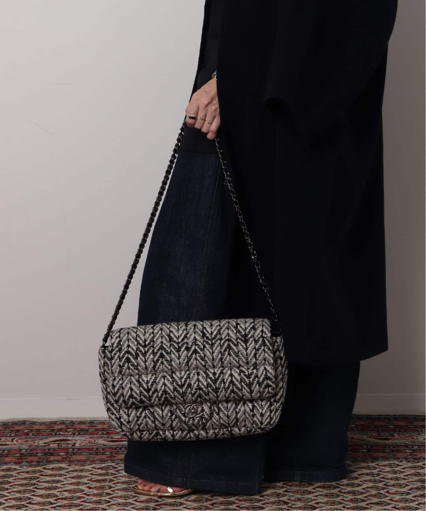 VINTAGE CHANEL/シャネル】チェーンショルダーバッグ tweed